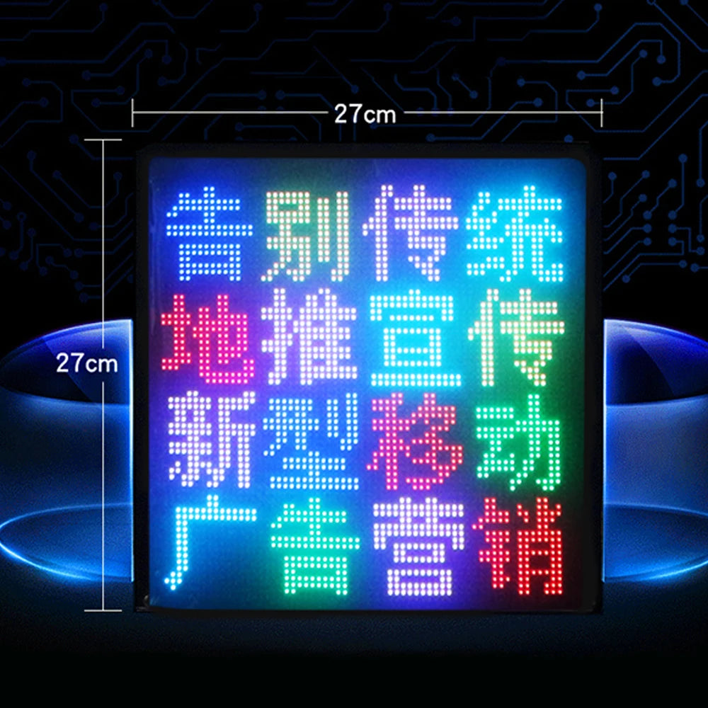 Advertising LED Vest with LED Screen Wireless APP Control LED Display Clothing Creative Eye Catching LED Backpack for Marketing